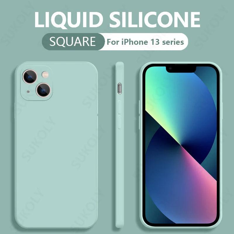 Shockproof Liquid Silicone Case for iPhone Slim TPU Cover