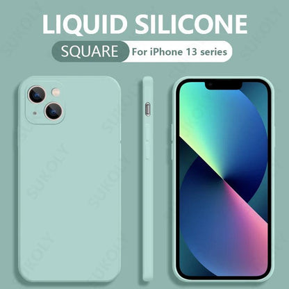 Shockproof Liquid Silicone Case for iPhone Slim TPU Cover