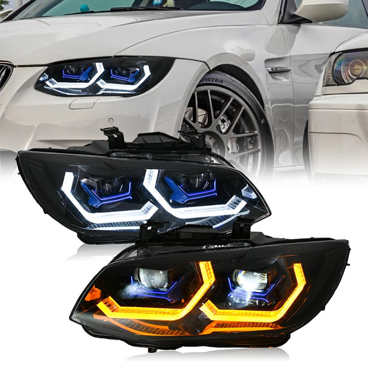 KuerLED Headlight Assembly For BMW 3 Series 2011 2012 2013 E92 E93 LCI 328i 325i 335i HID Xenon Lamp  Upgraded Front Light