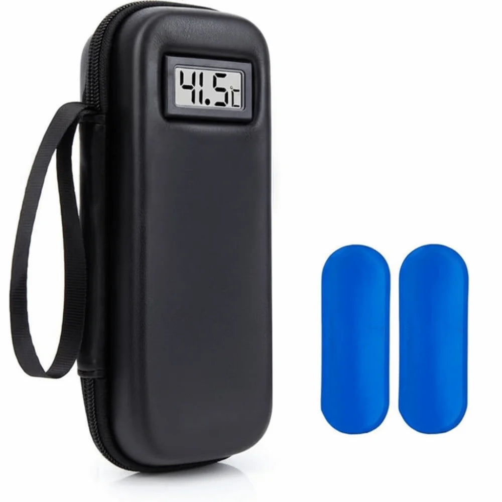 With Thermometer Display Insulin Cooler Travel Case Waterproof Thermal Insulated Refrigerated Medicine Organizer Bag