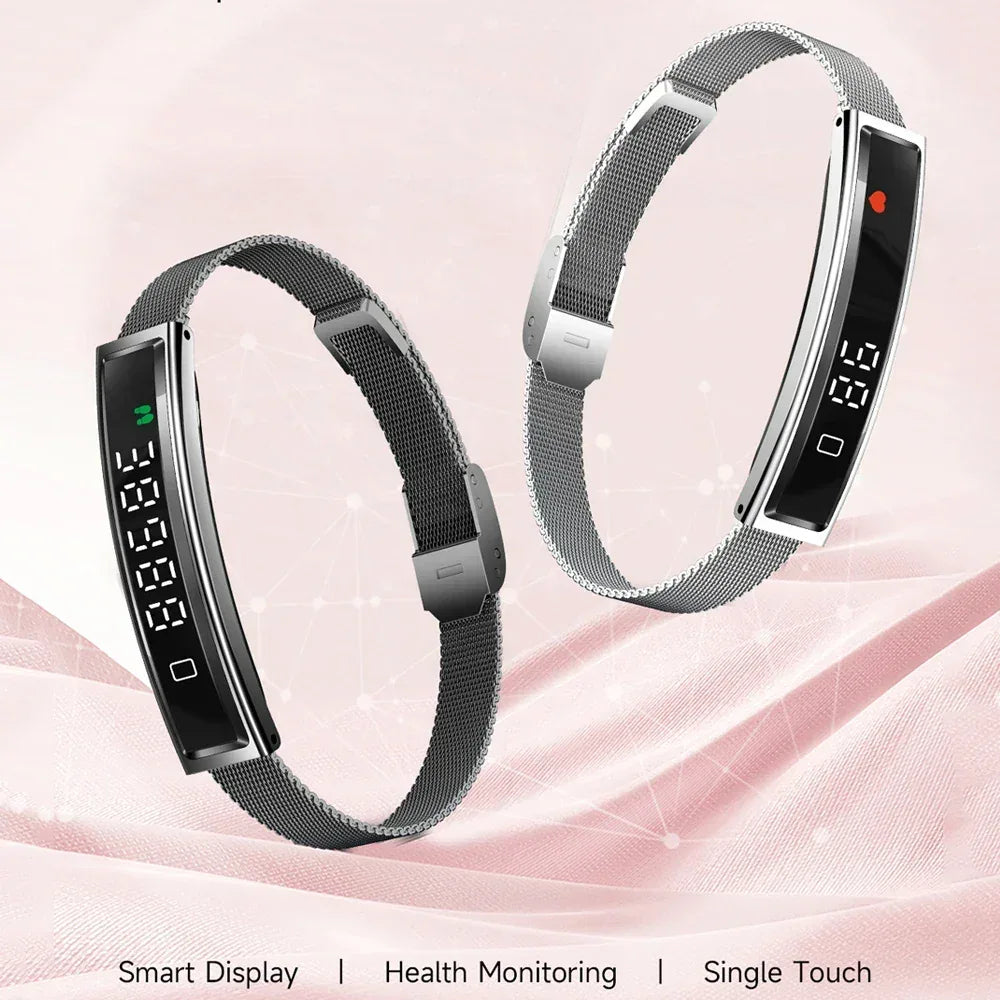 2026 New Fashion Women Smart Bracelet Sport Mode Fitness Tracker Heart Rate Health Monitoring IP68 Waterproof Smart Watch Men - Urbizia