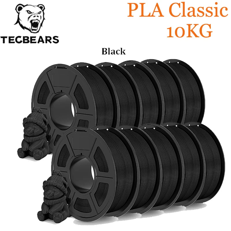 TECBEAS PLA Claissc 3D Printer Filament Neatly Wound Coloful High Toughness 1.75mm FDM For Fast Delivery Support Custom Colors