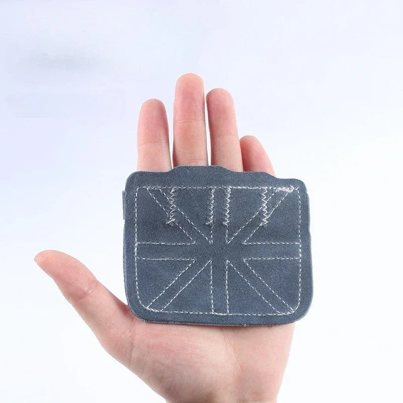 1 Pair Cowhide Bodybuilding Gym Gloves Four-finger Palm Protection Anti-slip Wear-resistant Fitness Sports Training Palm Guard - Urbizia