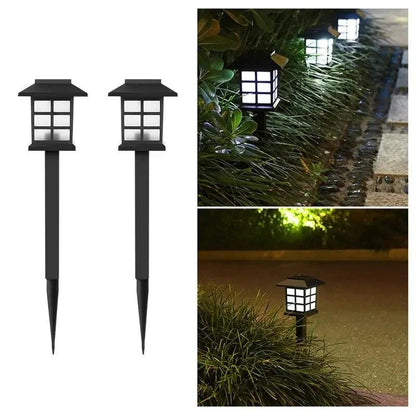 2 Pack Solar Pathway Light Outdoor Solar Lamp Waterproof Landscape Lighting for Garden Yard Patio Walkway Driveway Camping Decor