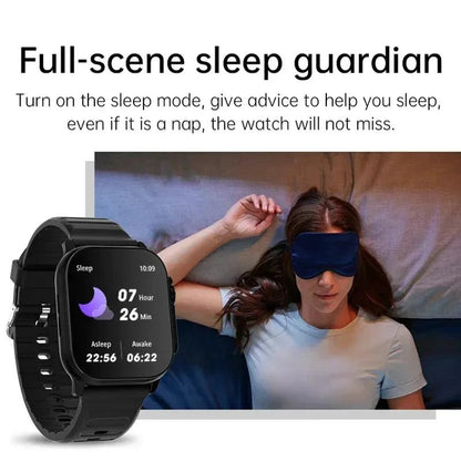 LAXASFIT Smart Watch Bluetooth Talk Smartwatch Message Alert Heart Rate Monitor Sports Watch for Android IOS Men Women
