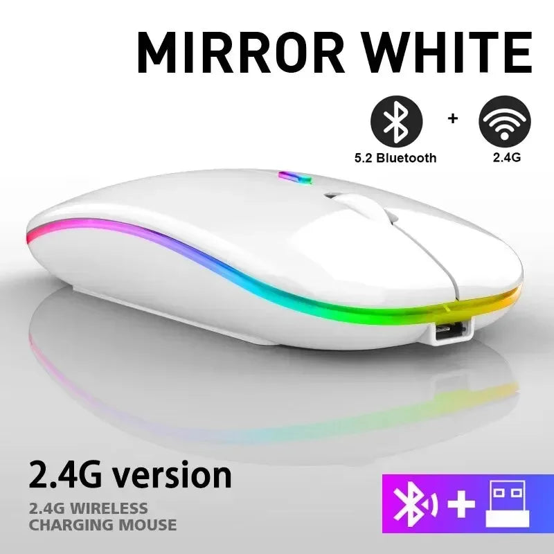 Wireless RGB Rechargeable Bluetooth Gaming Mouse – Ergonomic 3600DPI - Urbizia