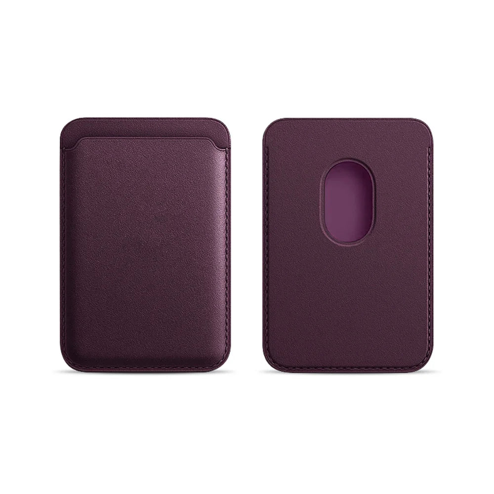 Leather Card Wallet Cover Phone Card Holder for MagSafe Magnetic Case Suitable for All iPhone for MagSafe Card Phone Back Bag