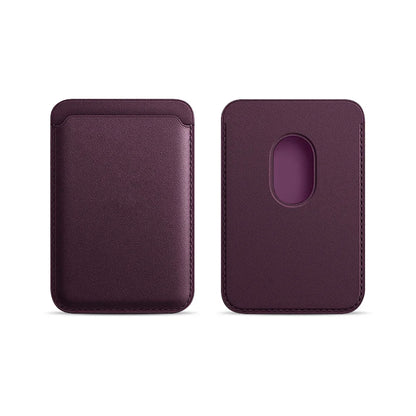 Leather Card Wallet Cover Phone Card Holder for MagSafe Magnetic Case Suitable for All iPhone for MagSafe Card Phone Back Bag