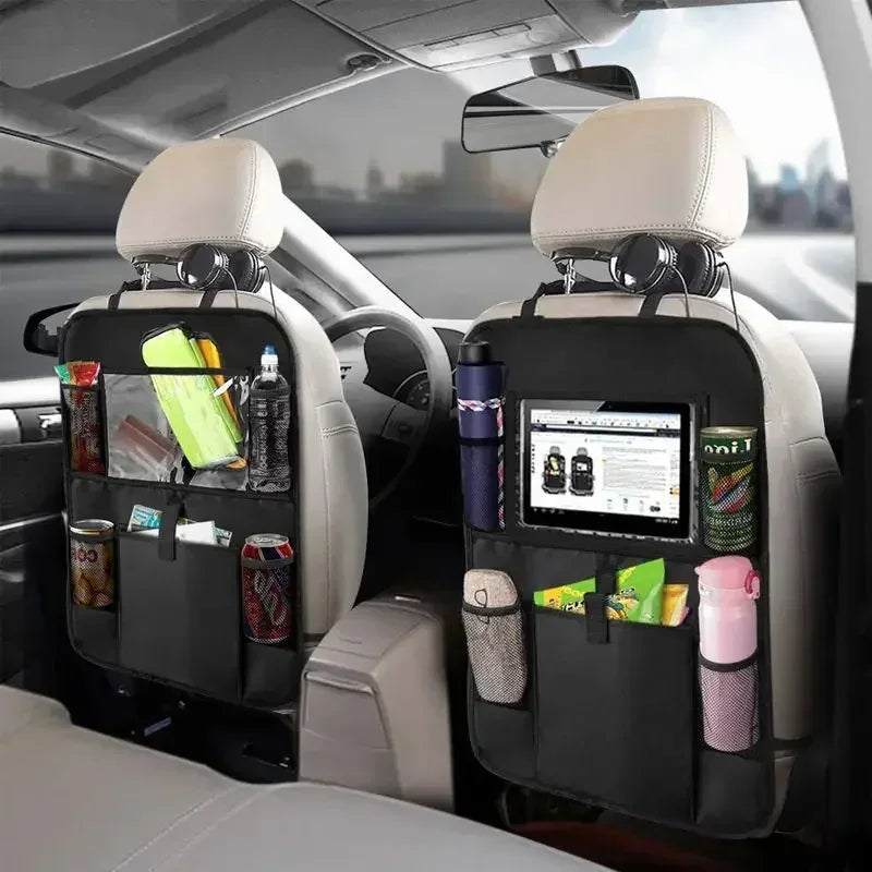 Car Backseat Organizer with Tablet Holder - Multi-Pocket Storage & Seat Protector for Kids/Pets - Urbizia