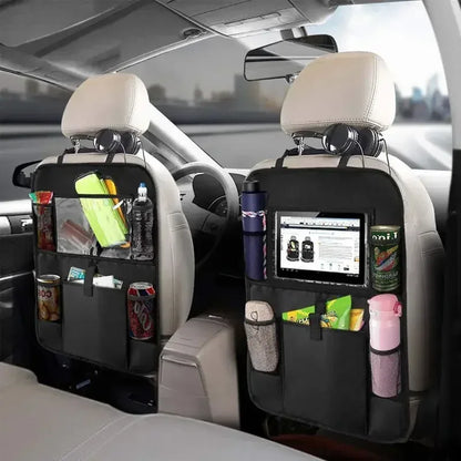 Car Backseat Organizer with Tablet Holder - Multi-Pocket Storage & Seat Protector for Kids/Pets - Urbizia