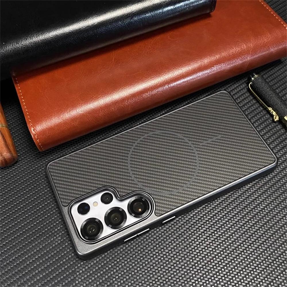 Samsung Galaxy Carbon Fiber Magnetic Case – S23 to S26