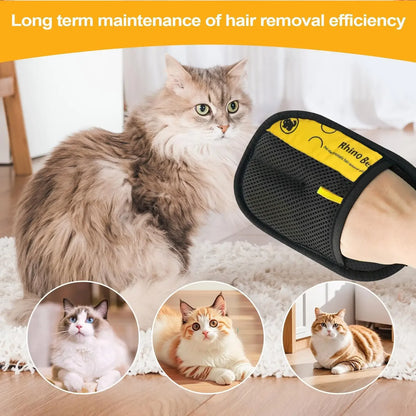 Pet Hair Remover Mitt Pet Grooming Gloves Deshedding Brush Glove for Dog Cat Rabbit with Long/Short/Curly Hair