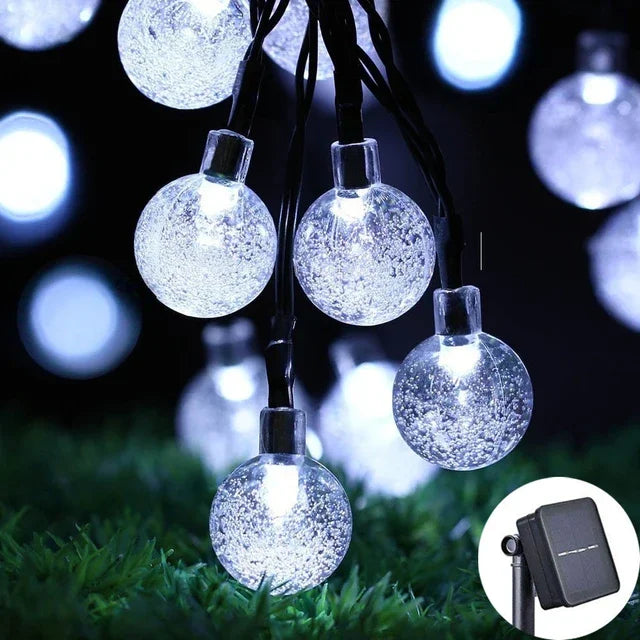 2024 Solar Crystal Globe String Lights