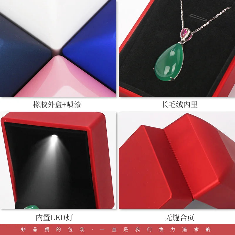 Creative LED Lighting Jewelry Ring Pendant Necklace Bracelet With Light Illumination Jewelry Box Lighted Jewelry Packaging Box