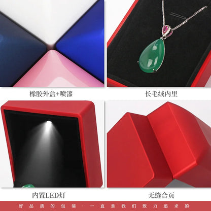 Creative LED Lighting Jewelry Ring Pendant Necklace Bracelet With Light Illumination Jewelry Box Lighted Jewelry Packaging Box