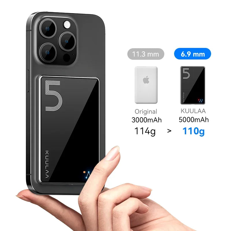 Ultra Slim Magnetic Power Bank 5000mAh 20W Wireless Charging