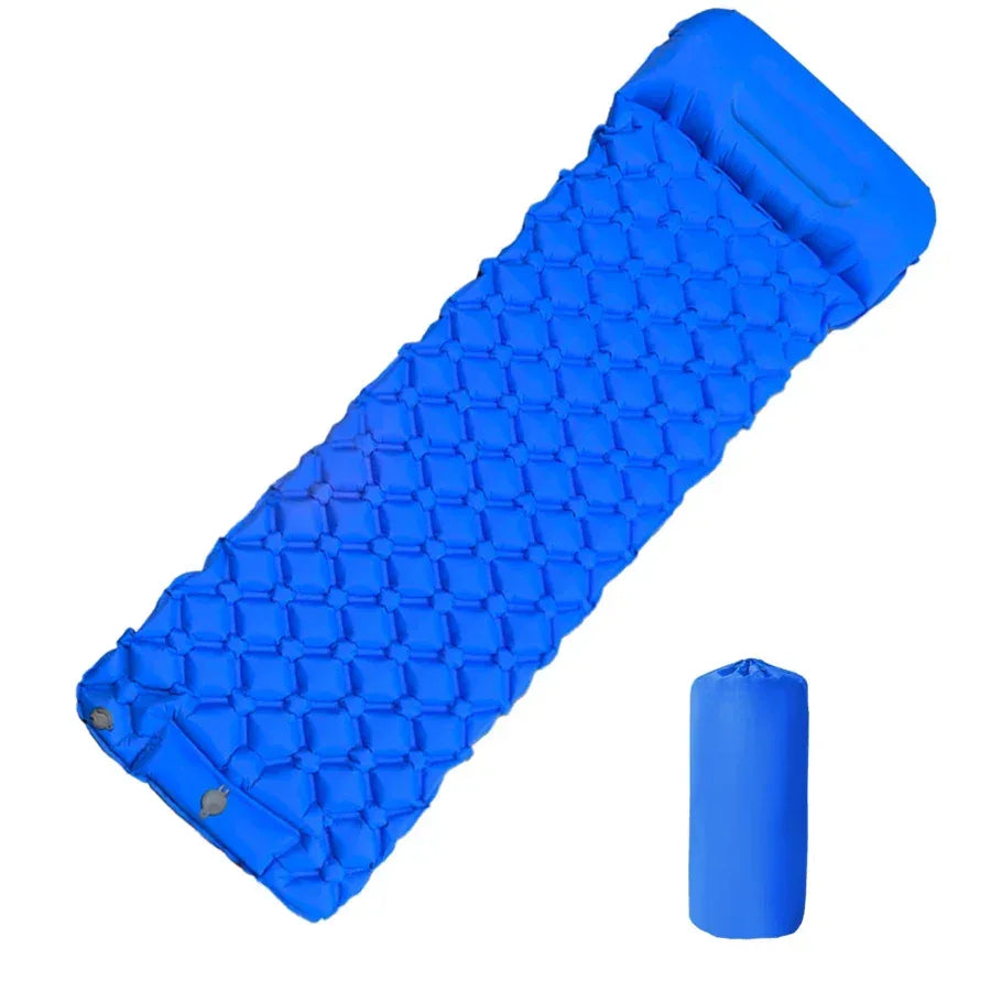 Ultralight Inflatable Camping Sleeping Pad With Built‑In Pump Pillow - Urbizia