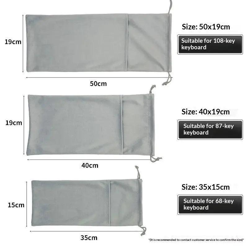 1PCS Storage Bags Keyboard Bags Drawstring Pocket Dustproof Handbag For Suitable For 68/87/108 Key Keyboards