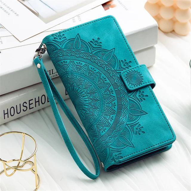 Leather Flip Wallet Case for Samsung Galaxy