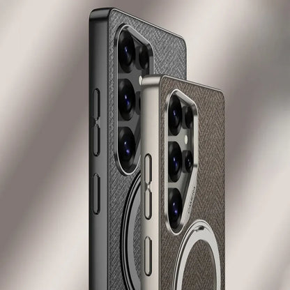 For Samsung Galaxy S26 S25 S24 S23 Ultra 360° Rotating Ring Bracket Holder Phone Case Kistand PU Leather Protective Cover