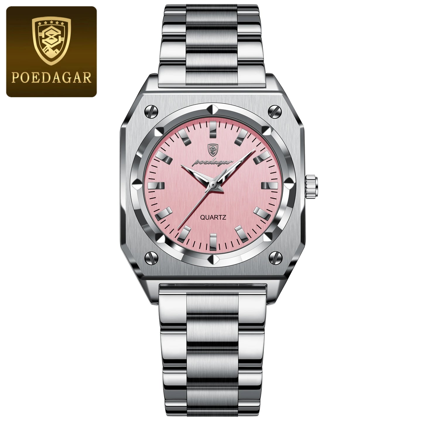 POEDAGAR Elegant Ladies Wristwatch Waterproof Stainless Steel Luminous Exquisite Woman Watch Quartz High Quality Women's Watches