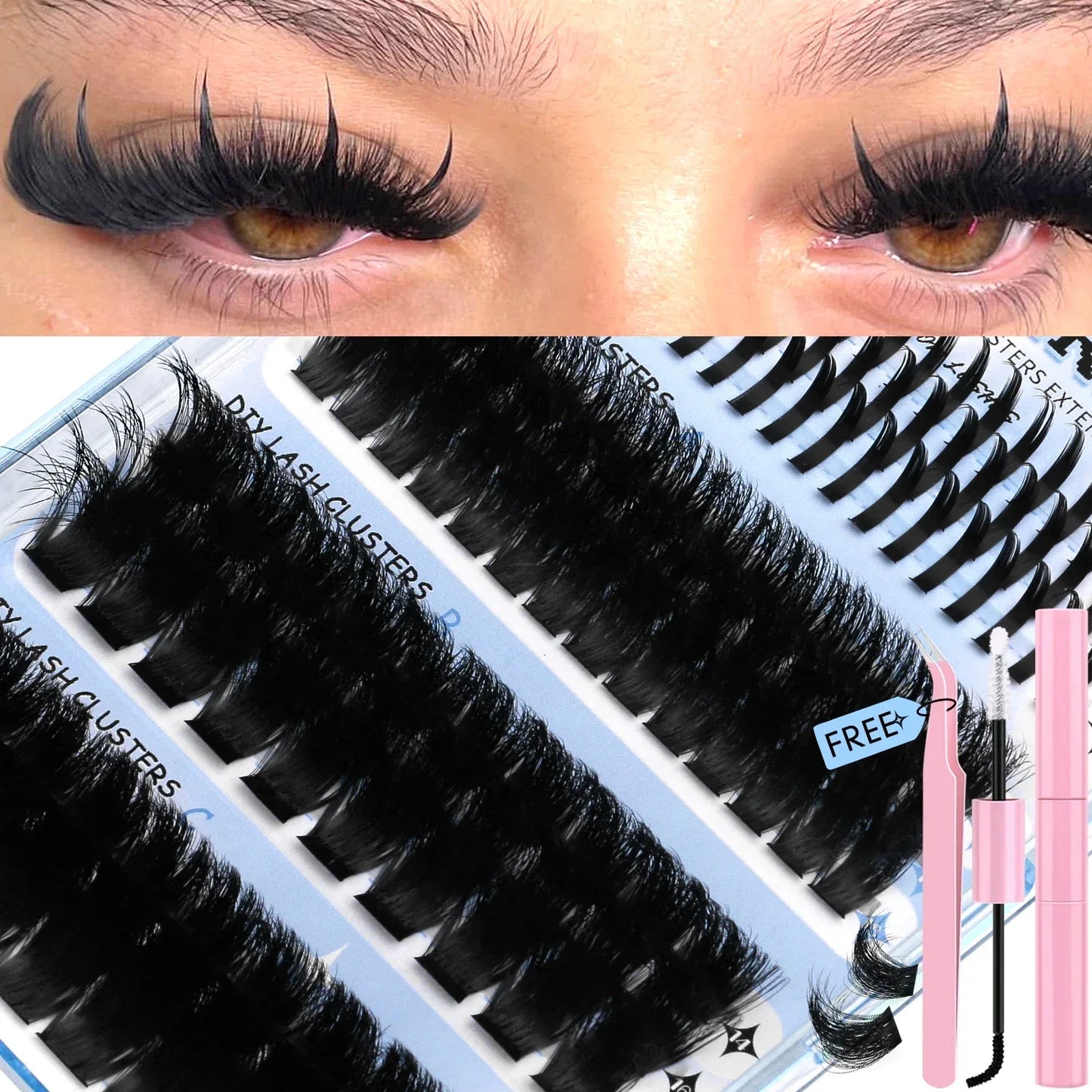 DIY Lash Cluster Kit 4-in-1 Fluffy Extensions