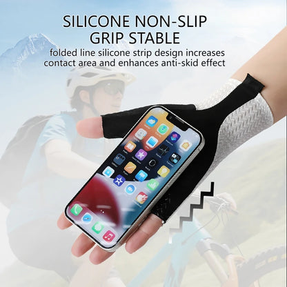 GTUBIKE Summer Breathable Half Finger Cycling Gloves Ultralight Road Bike Gloves Anti-Slip Silicone Pad Cooling Sport Gear