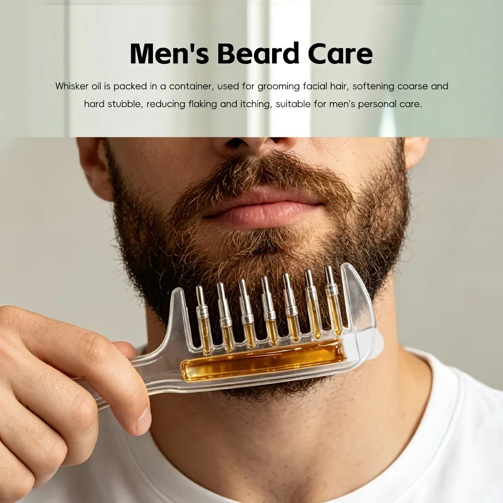 Portable Transparent Hair Root Comb Liquid Guide Applicator Scalp Massage Comb Hair Oil Serum Brush Anti-Leak Hair Care Tool