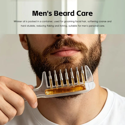 Portable Transparent Hair Root Comb Liquid Guide Applicator Scalp Massage Comb Hair Oil Serum Brush Anti-Leak Hair Care Tool