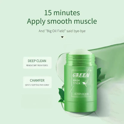 Green Tea Mask Face Clean Green Tea Cleansing Deep Moisturizing Shrink Pores Blackhead Acne Facial Korean Skin Care - Urbizia