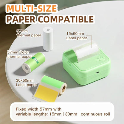 DOLEWA D8 Portable Mini Printers Wireless Bluetooth Inkless Sticker Maker Printer Tag Price Machine for Office School Kitchen
