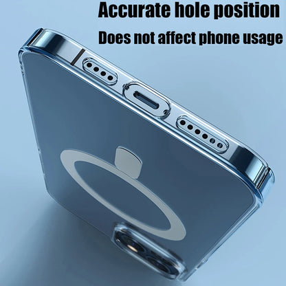 For Magsafe Magnetic Wireless Charging Case For iPhone 15 14 13 12 11 Pro Max X XR 7 8 Plus Transparent Protection Back Cover