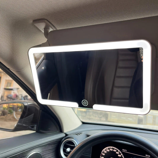 Car Sun Visor LED Vanity Mirror with Rechargeable Fill Light