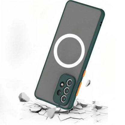 Luxury Magnetic Wireless Charge Case For Samsung A53 A54 A55 A52 A52S A35 A34 A33 A32 A14 A12 A13 A71 5G Shockproof Matte Cover