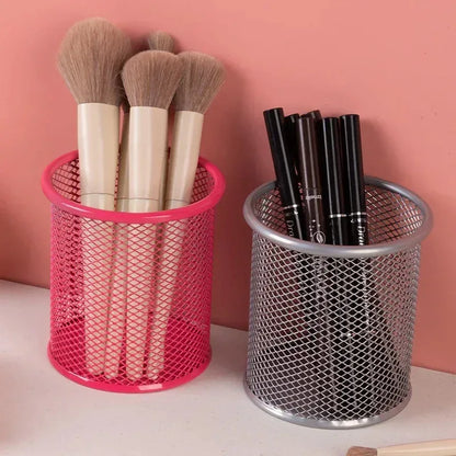 1Pcs New Pencil Holder Office Desk Metal Mesh Square Pen Pot Cup Case Container Organiser Durable Pencil Case - Urbizia