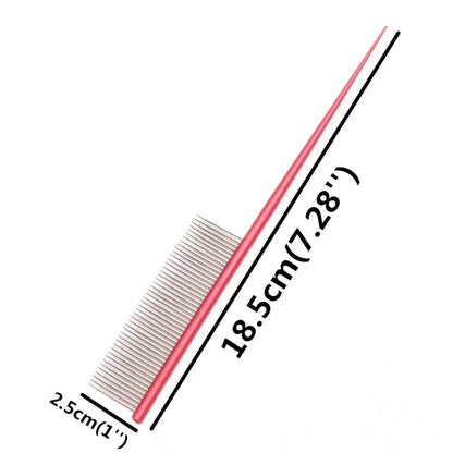 Pet Grooming Combs Aluminum Alloy Brush For Dogs Boundary Knot Massage Tools Professional Salon Cat Hair Cleaning Crescent Combs - Urbizia