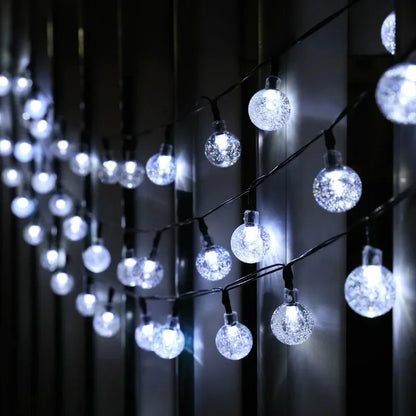 2024 Solar Crystal Globe String Lights