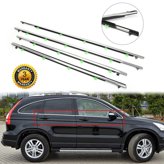 Artudatech 4x Car Window Moulding Trim Weatherstrips Seal Fits For Honda CR-V CRV 2007-2011