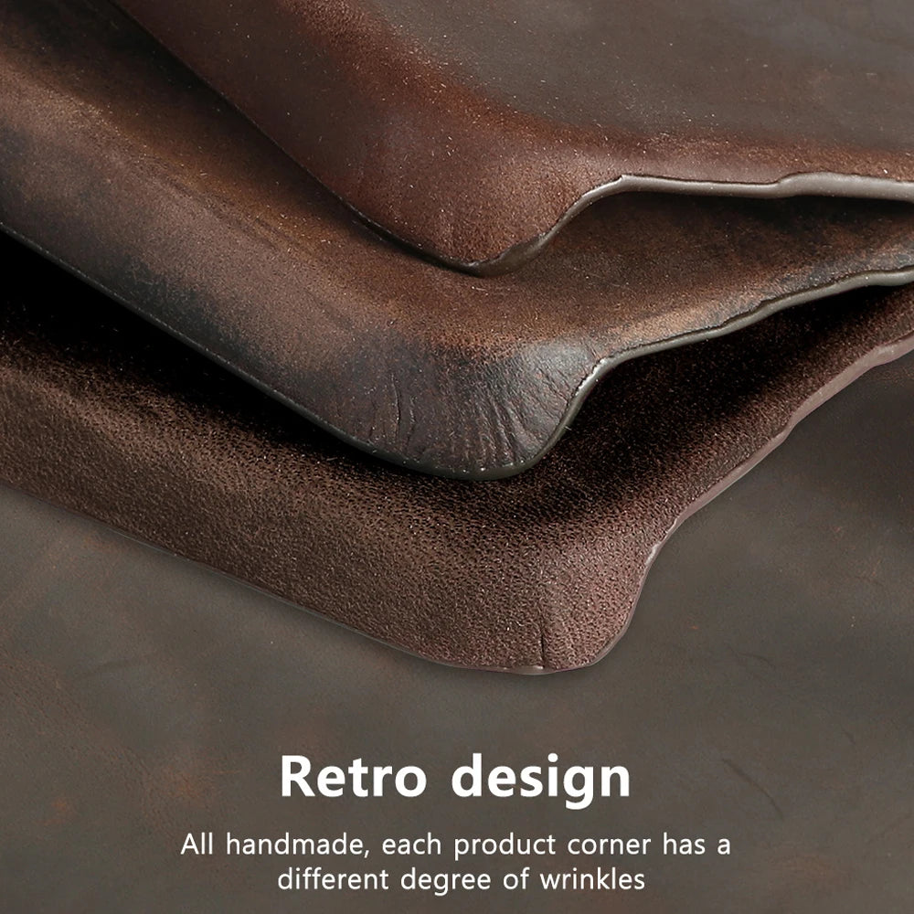 for Magsafe Case for iPhone 15 16 17 18 Pro Max Air Promax 17Pro 16Pro 18Pro Retro Luxury Genuine PULL-UP Leather Back Cover