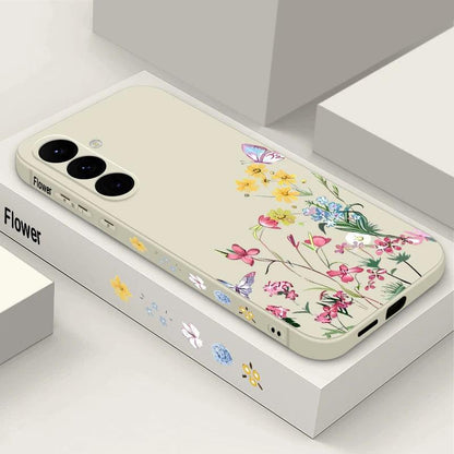 Soft TPU Case For Samsung Galaxy S24 S23 S25 FE S26 S25 S22 Ultra A17 A56 A16 A55 A25 A15 A36 A35 5G Small Flower Pattern Cover