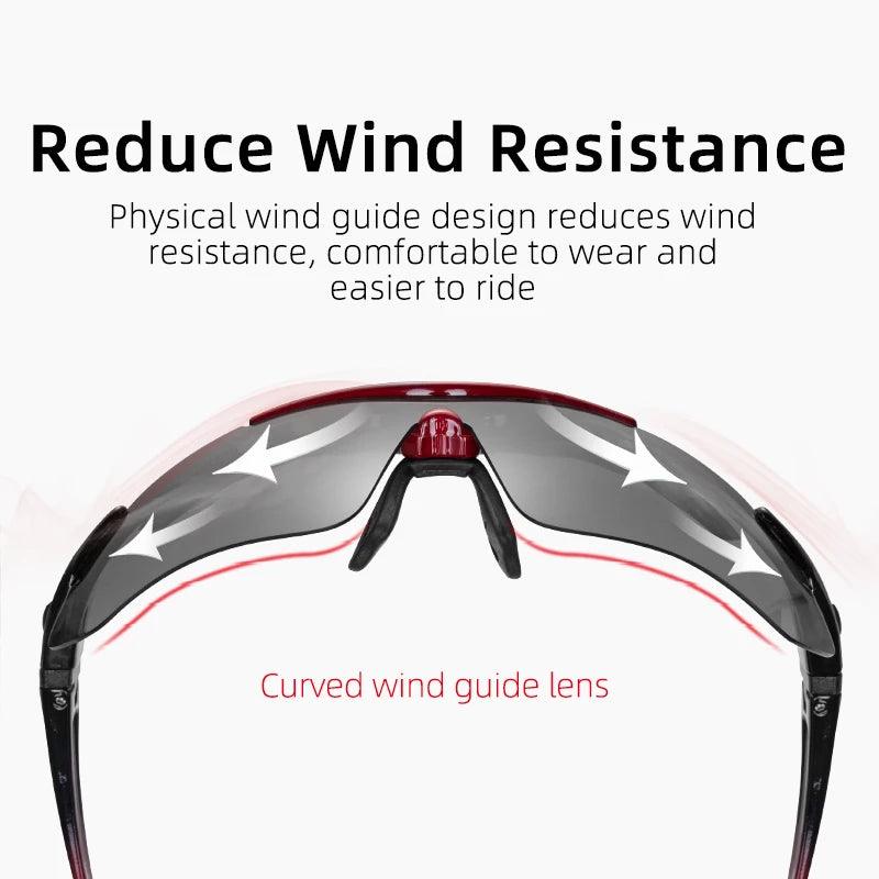 ROCKBROS Polarized Cycling Sunglasses 5 Lens MTB Set