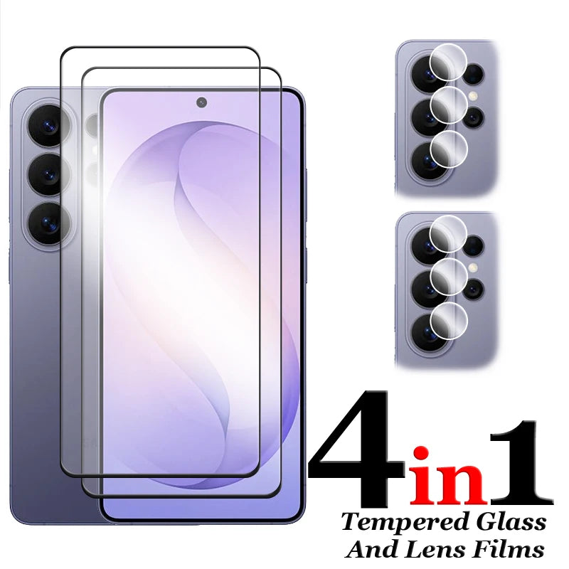 6in1 For Samsung Galaxy S26 Ultra Glass for S26 S26+ S26 Ultra Tempered Glass 2.5D Full Cover Screen Protector and Lens Film