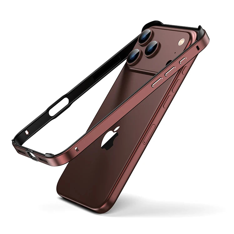For iPhone 11 12 13 14 15 Plus 16 17 18 Pro Max Bumper Case Hybird Silicone Frame Luxury Light Aluminum Metal For iPhone17 18pro