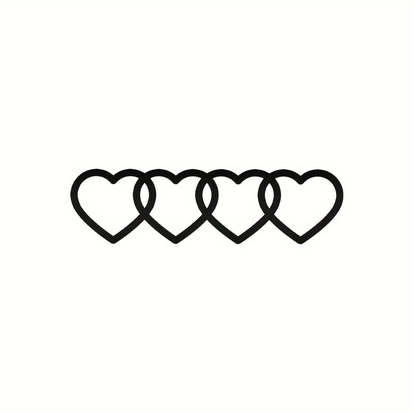 Heart Linked to Heart Car Sticker