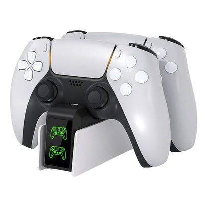 RGB Controller Charging Station For PS5 Dual Fast Charger RGB Indicator Charging Stand Docking Station For PS5 Gamepad - Urbizia
