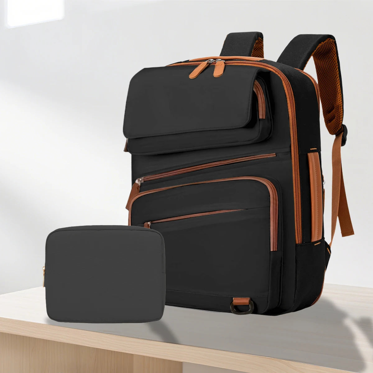 Large-Capacity Travel Multifunctional Backpack, Flight-Friendly, Computer-Friendly, Business Backpack for Men, College Student Backpack, Women's Carry-On Conference Office Backpack