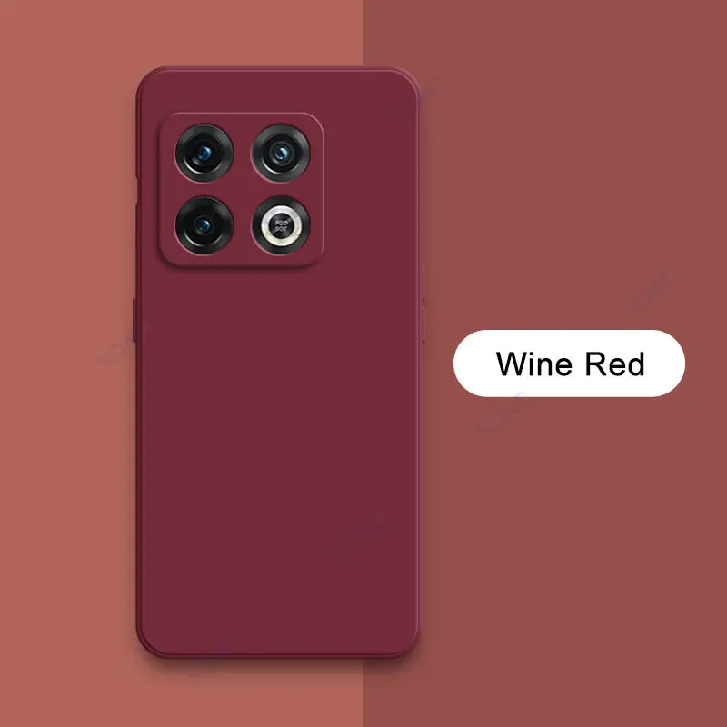 Luxury Cover for OnePlus 10 Pro OnePlus10Pro 5G Square Liquid Silicone Phone Case One Plus OnePlus10 10Pro Double Liner Soft Bag