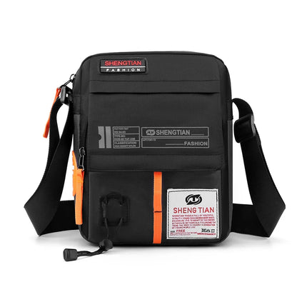 Waterproof Oxford Sling Bag Men Anti-Theft Crossbody Messenger Multi-Pocket Phone Pouch Daily Commute Travel Small Zipper Should