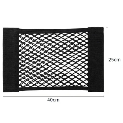 Car Storage Net Stretchable Mesh Pocket Net Magic Elastic Sticker Universal Rear Mesh Trunk Seat Bag Pocket Cage Auto Organizer - Urbizia