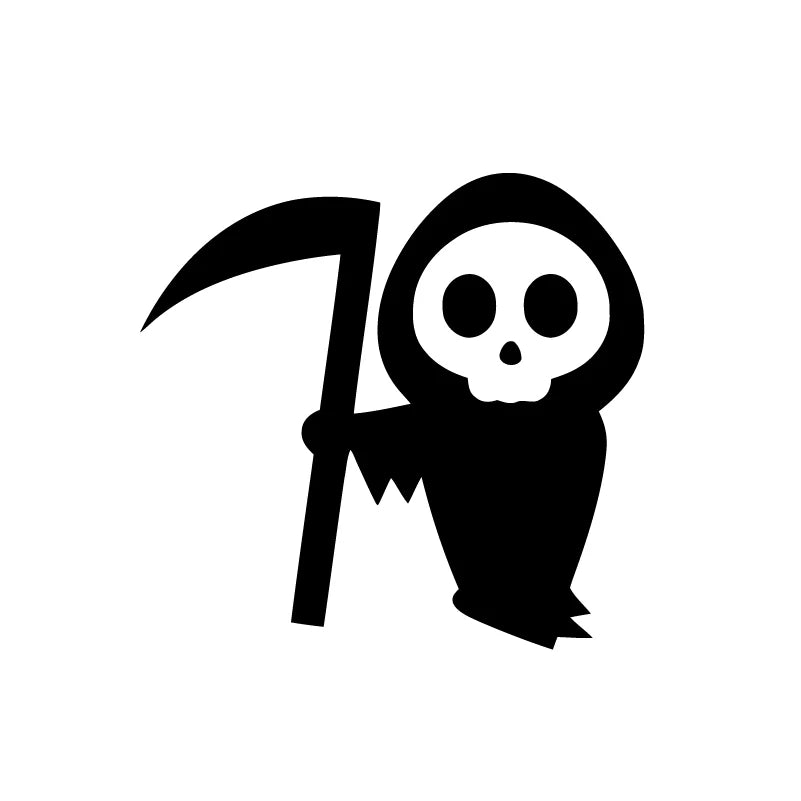 Grim Reaper Vinyl Sticker – Spooky Skeleton Peeker Decal